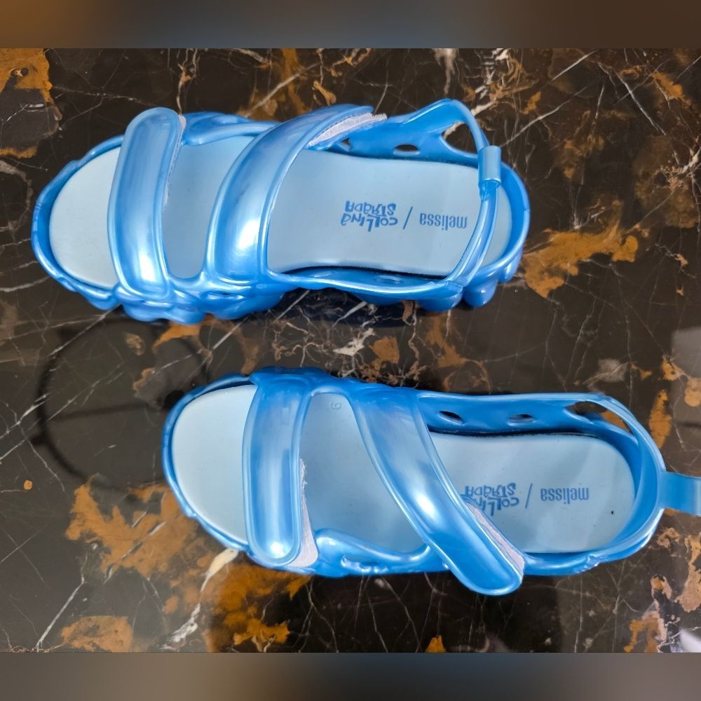Collina Strada Melissa Edition Puff Sandals Sky Blue Sz 5 - Picture 2 of 11